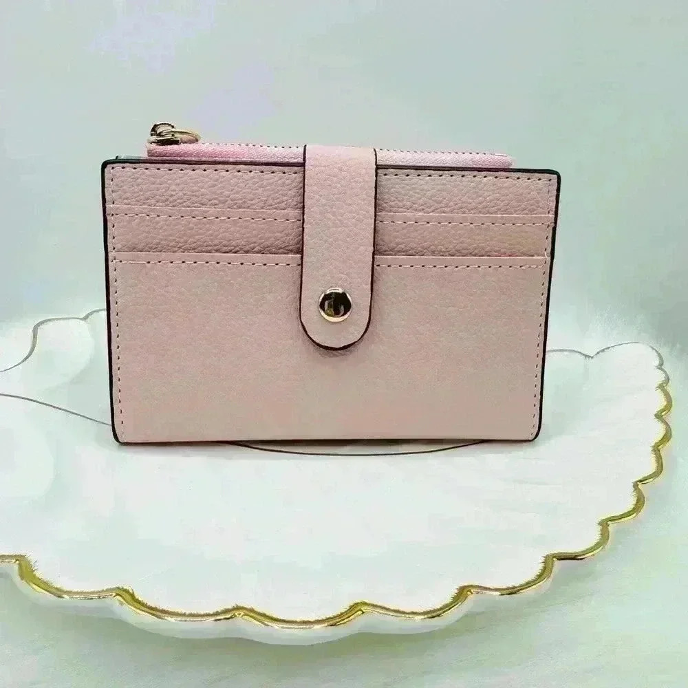 Pink Faux Leather Wallet